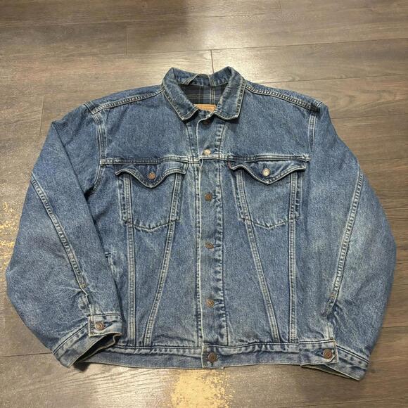 vintage Levi’s straus blanket lined denim jacket MIC - Picture 3 of 8